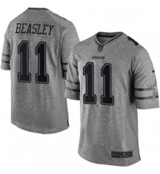 Mens Nike Dallas Cowboys 11 Cole Beasley Limited Gray Gridiron NFL Jersey