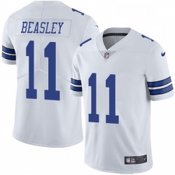 Mens Nike Dallas Cowboys 11 Cole Beasley White Vapor Untouchable Limited Player NFL Jersey