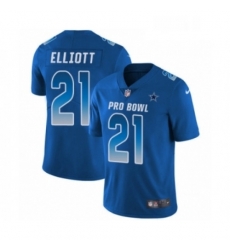 Mens Nike Dallas Cowboys 21 Ezekiel Elliott Limited Royal Blue NFC 2019 Pro Bowl NFL Jersey