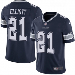 Mens Nike Dallas Cowboys 21 Ezekiel Elliott Navy Blue Team Color Vapor Untouchable Limited Player NFL Jersey