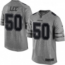 Mens Nike Dallas Cowboys 50 Sean Lee Limited Gray Gridiron NFL Jersey
