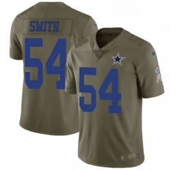 Mens Nike Dallas Cowboys 54 Jaylon Smith Limited Olive 2017 Salute to Service NFL Jersey