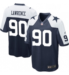Mens Nike Dallas Cowboys 90 Demarcus Lawrence Game Navy Blue Throwback Alternate NFL Jersey
