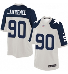 Mens Nike Dallas Cowboys 90 Demarcus Lawrence Limited White Throwback Alternate NFL Jersey