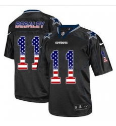 New Dallas Cowboys #11 Cole Beasley Black Men' Stitched NFL Elite USA Flag Fashion Jersey