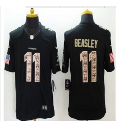 New Dallas Cowboys #11 Cole Beasley Black Men's Stitched NFL Limited Salute to Service Jersey