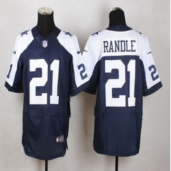 New Dallas Cowboys #21 Joseph Randle Navy Blue Thanksgiving Throwback Men Stitched NFL Elite Jersey