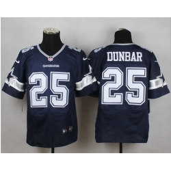 New Dallas Cowboys #25 Dunbar Blue Team Color Mens Stitched NFL Elite jersey