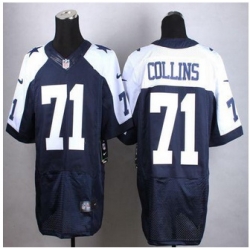 New Dallas Cowboys #71 La'el Collins Navy Blue Thanksgiving Throwback Men Stitched NFL Elite Jersey