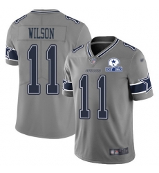 Nike Cowboys 11 Cedrick Wilson Gray Men Stitched With Established In 1960 Patch NFL Limited Inverted Legend Jersey