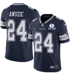 Nike Cowboys 24 Chidobe Awuzie Navy Blue Team Color Men Stitched With Established In 1960 Patch NFL Vapor Untouchable Limited Jersey