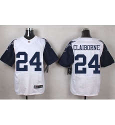 Nike Cowboys #24 Morris Claiborne White Mens Stitched NFL Elite Rush Jerseys