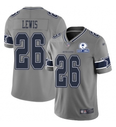 Nike Cowboys 26 Jourdan Lewis Gray Men Stitched With Established In 1960 Patch NFL Limited Inverted Legend Jersey