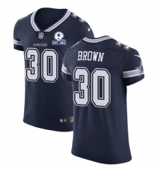 Nike Cowboys 30 Anthony Brown Navy Blue Team Color Men Stitched With Established In 1960 Patch NFL Vapor Untouchable Elite Jersey