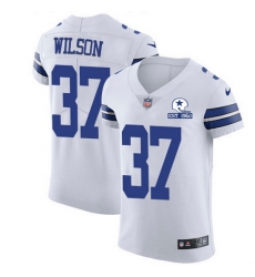 Nike Cowboys 37 Donovan Wilson White Men Stitched With Established In 1960 Patch NFL New Elite Jersey