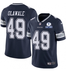 Nike Cowboys 49 Jamize Olawale Navy Blue Team Color Men Stitched With Established In 1960 Patch NFL Vapor Untouchable Limited Jersey