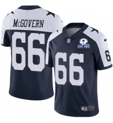 Nike Cowboys 66 Connor McGovern Navy Blue Thanksgiving Men Stitched With Established In 1960 Patch NFL Vapor Untouchable Limited Throwback Jersey