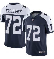 Nike Cowboys #72 Travis Frederick Navy Blue Thanksgiving Mens Stitched NFL Vapor Untouchable Limited Throwback Jersey