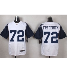 Nike Cowboys #72 Travis Frederick White Mens Stitched NFL Elite Rush Jerseys
