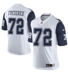 Nike Cowboys #72 Travis Frederick White Mens Stitched NFL Limited Rush Jerseys