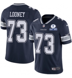 Nike Cowboys 73 Joe Looney Navy Blue Team Color Men Stitched With Established In 1960 Patch NFL Vapor Untouchable Limited Jersey