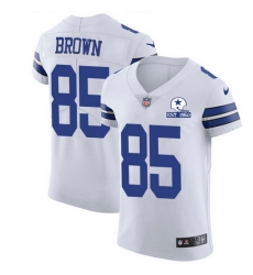 Nike Cowboys 85 Noah Brown White Men Stitched With Established In 1960 Patch NFL New Elite Jersey