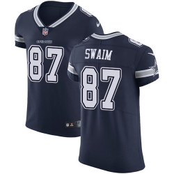 Nike Cowboys #87 Geoff Swaim Navy Blue Team Color Men Stitched NFL Vapor Untouchable Elite Jersey