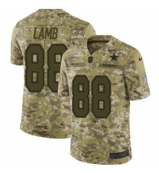 Nike Cowboys 88 CeeDee Lamb Camo Men Stitched NFL Limited 2018 Salute To Service Jersey