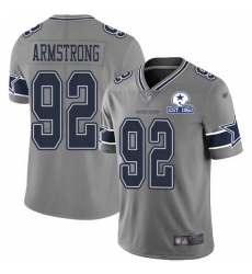Nike Cowboys 92 Dorance Armstrong Gray Men Stitched With Established In 1960 Patch NFL Limited Inverted Legend Jersey