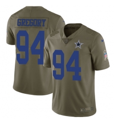 Nike Cowboys #94 Randy Gregory Olive Mens Stitched NFL Limited 2017 Salute To Service Jersey