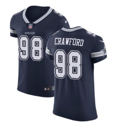 Nike Cowboys #98 Tyrone Crawford Navy Blue Team Color Mens Stitched NFL Vapor Untouchable Elite Jersey