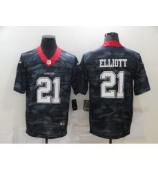 Nike Dallas Cowboys 21 Ezekiel Elliott Black Camo Limited Jersey