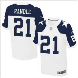 Nike Dallas Cowboys #21 Joseph Randle White Thanksgiving Throwback Mens Stitched NFL Elite Jersey