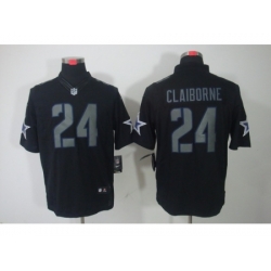 Nike Dallas Cowboys 24 Morris Claiborne Black Limited Impact NFL Jersey