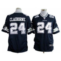 Nike Dallas Cowboys 24 Morris Claiborne Blue Game NFL Jersey