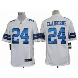 Nike Dallas Cowboys 24 Morris Claiborne White LIMITED NFL Jersey