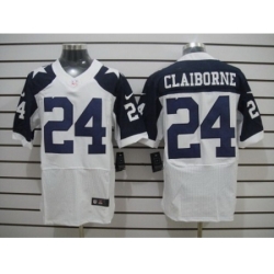 Nike Dallas Cowboys 24 Morris Claiborne white Elite Thankgivings NFL Jersey