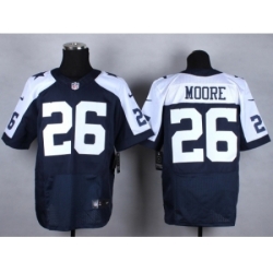 Nike Dallas Cowboys 26 Sterling Moore blue Elite thankgivings NFL Jersey