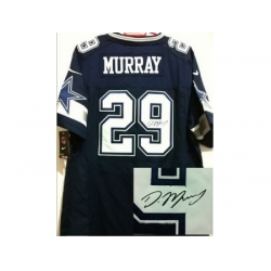 Nike Dallas Cowboys 29 DeMarco Murray Blue Elite Signed NFL Jersey