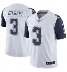 Nike Dallas Cowboys 3 Garrett Gilbert White Men Stitched NFL Limited Rush Jersey