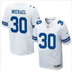 Nike Dallas Cowboys #30 Christine Michael White Mens Stitched NFL Elite Jersey
