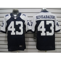 Nike Dallas Cowboys 43 Gerald Sensabaugh Blue Elite Thankgivings NFL Jersey