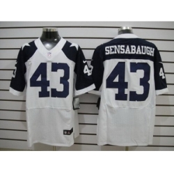 Nike Dallas Cowboys 43 Gerald Sensabaugh White Elite Thankgivings NFL Jersey