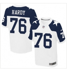 Nike Dallas Cowboys #76 Greg Hardy White Thanksgiving Throwback Mens Stitched NFL Elite Jersey