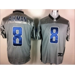 Nike Dallas Cowboys 8 Troy Aikman grey Elite shadow NFL Jersey