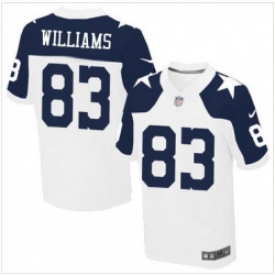Nike Dallas Cowboys #83 Terrance Williams White Thanksgiving Throwback Mens Stitched NFL Elite Jersey