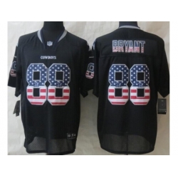 Nike Dallas Cowboys 88 Dez Bryant Black Elite USA Flag Fashion NFL Jersey