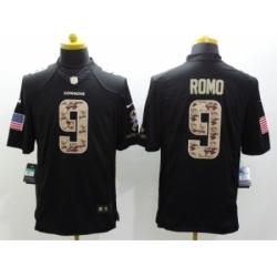 Nike Dallas Cowboys 9 Tony Romo Black Limited Salute to Service NFL Jersey