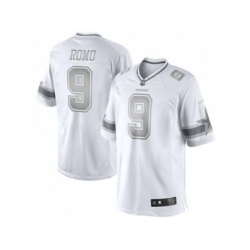 Nike Dallas Cowboys 9 Tony Romo White Limited Platinum NFL Jersey