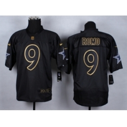 Nike Dallas Cowboys 9 Tony Romo black Elite gold lettering fashion NFL Jersey